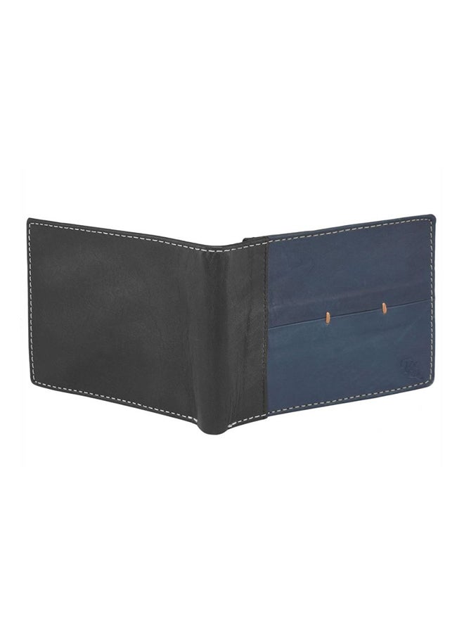 RAG&SAK Bloke Bifold Leather Wallet Blue/Black - Image 4