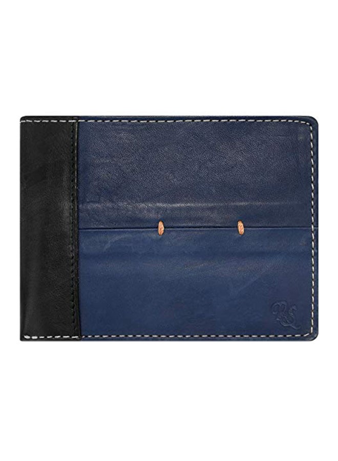 RAG&SAK Bloke Bifold Leather Wallet Blue/Black - Image 1