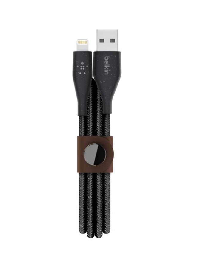 belkin - MFi Certified Braided 10 Ft 3M DuraTek Plus Lightning To USBA Cable With Strap iPhone Charger Cable Apple Cable For iPhone 15 14 13 12 11 Pro Pro Max Plus AirPods iPad And More Black - Image 1