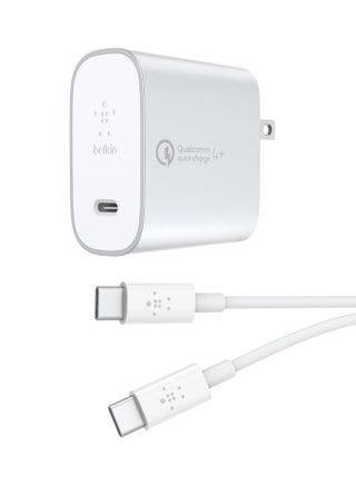 BoostCharge USB-C Home Charger + Cable With Quick Charge 4+, Type C Charger With 1.5 M Cable, For iPhone 15, Samsung Galaxy S24, S23, iPad, Macbook, Note, Pixel And More Silver - v1560231493/N26637249A_1