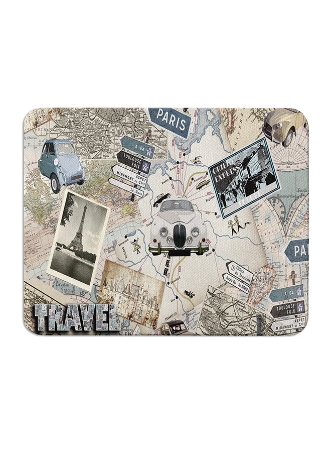 واكيليشيس لوحة ماوس ليندا وود بنقشة خريطة العالم متعدد الألوان