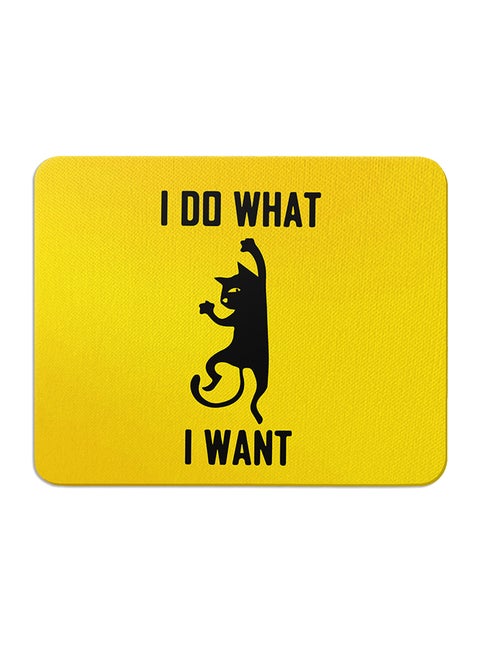 Animals & Pets: Cat Does What It Wants Mouse Pad Multicolour