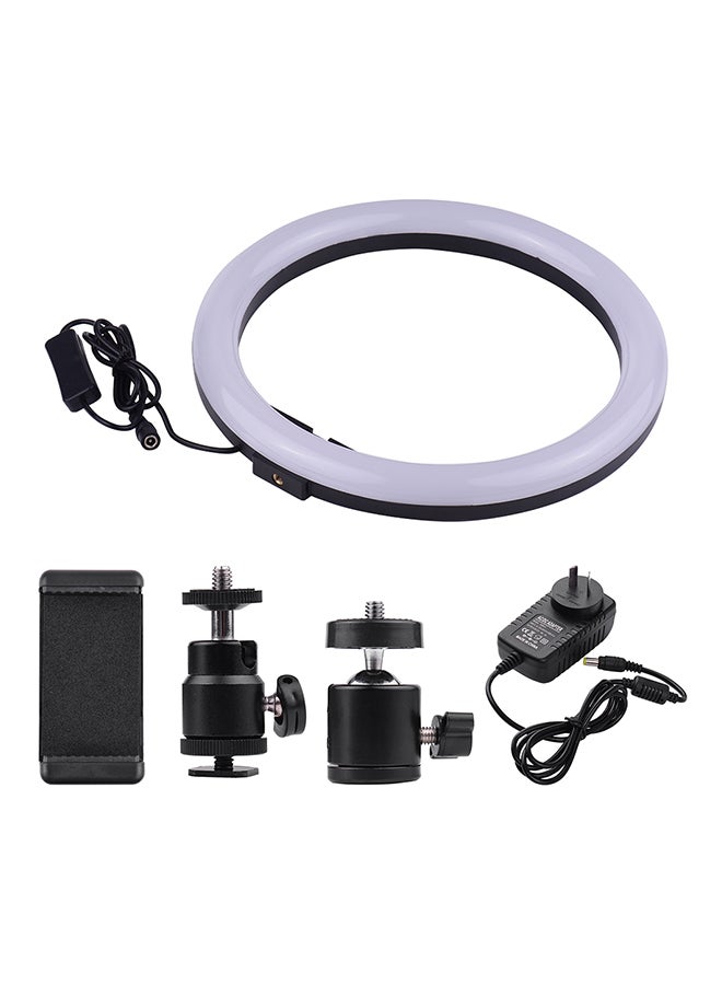 مصباح إضاءة LED بتصميم حلقي للتصوير الفيديو أبيض