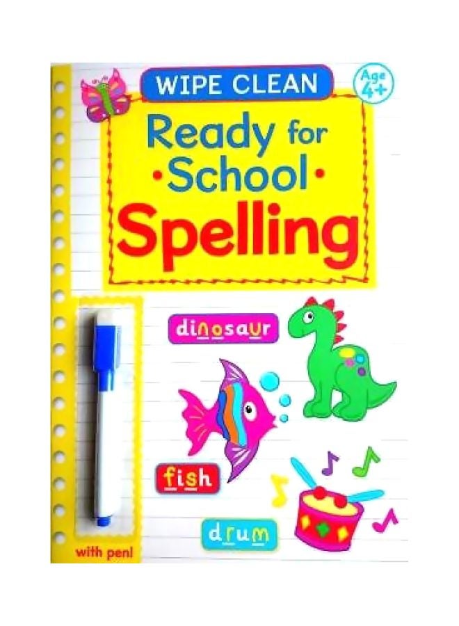 Ready for School Spelling Notebook With Pen Yellow/Pink/White - Image 1