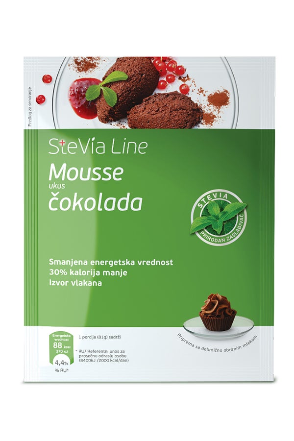 Stevia Line - Chocolate Flavour Mousse 81grams - Image 1