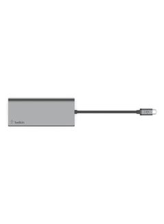 belkin USB-C Multimedia Hub With Tethered USB-C Cable Grey  - Image 3