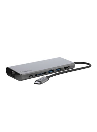 USB-C Multimedia Hub With Tethered USB-C Cable Grey - v1560245214/N26637246A_1