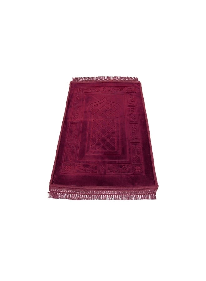 سجادة صلاة من البوليستر مطبوعة كستنائي 80x120x2سم  - Image 1