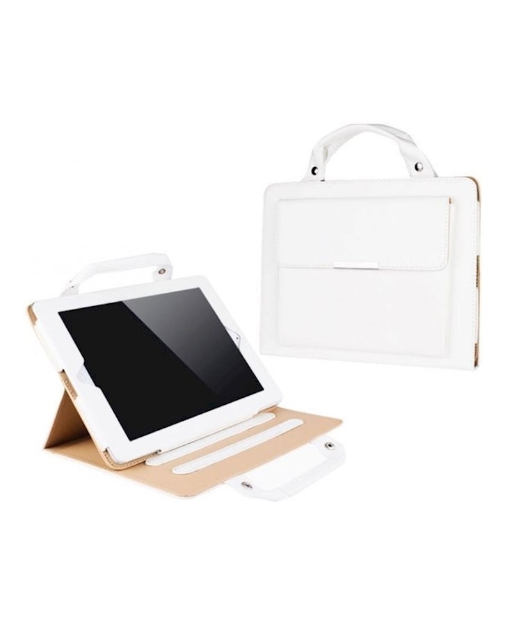Leather Case Cover For Apple iPad 2/3/4 White  - Image 1