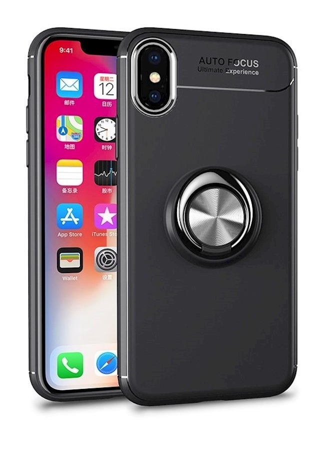 C-KU Protective Case Cover With Kickstand For Apple iPhone X/Xs Black  - Image 1