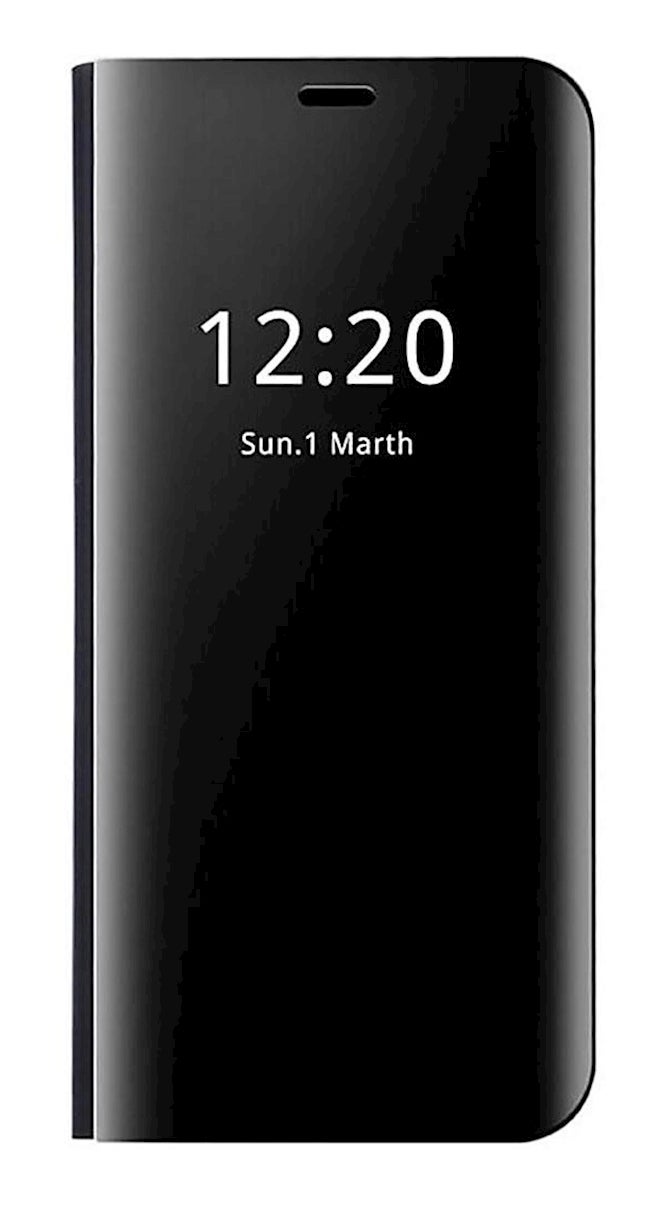 Generic - Samsung Galaxy S8 Plus View Standing Cover Protective Flip Cover Mirror Case Black - Image 1