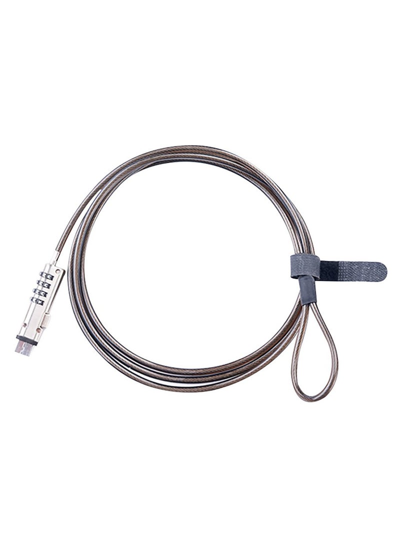 4 Digit Anti-Theft Security Lock Chain Cable Metallic