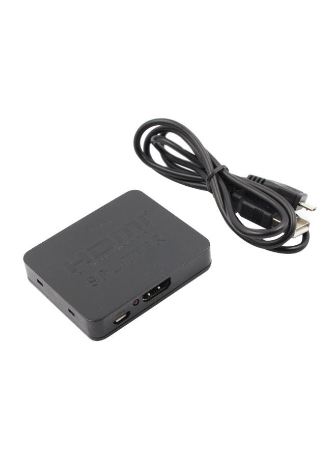محول مقسم بمنفذ HDMI أسود - Image 1