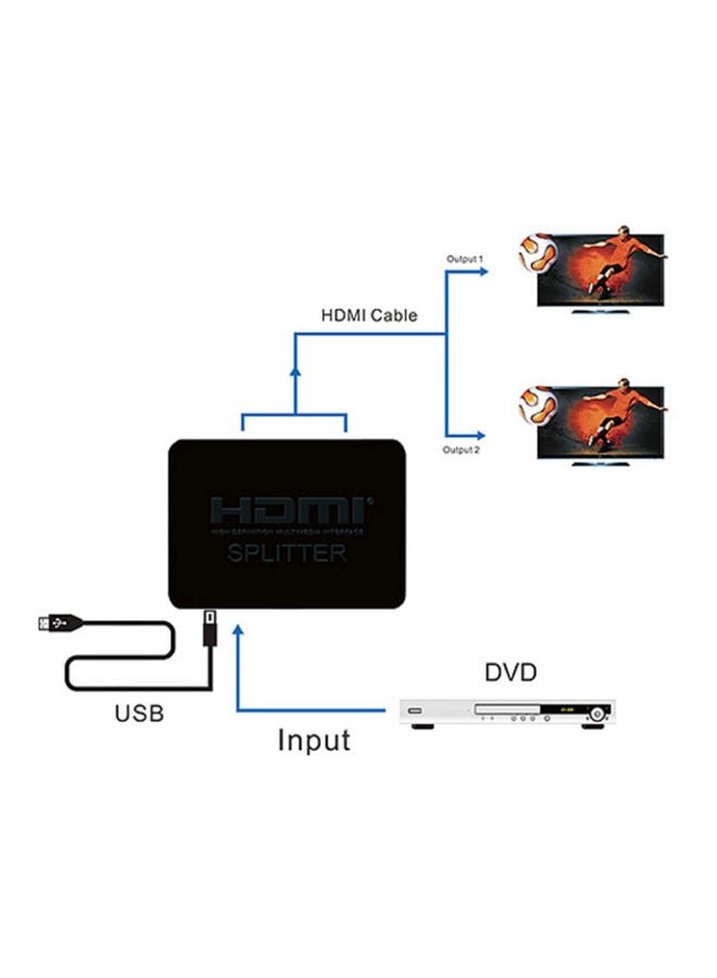 محول مقسم بمنفذ HDMI أسود - Image 5