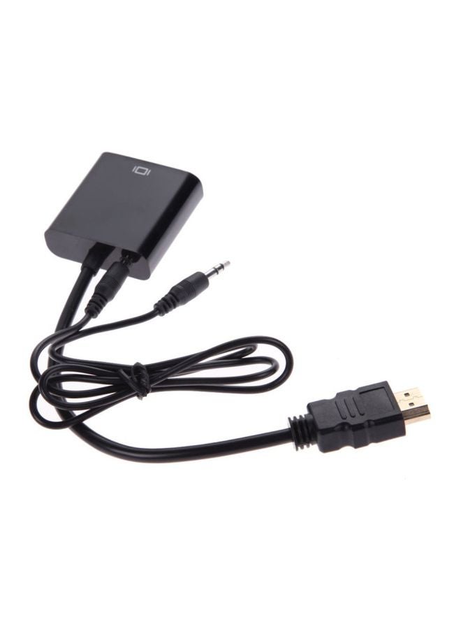 Generic - Micro HDMI/Mini HDMI/HDMI To VGA Converter With Audio/Video Cable Black - Image 1