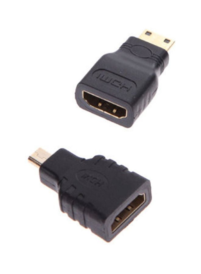 Generic - Micro HDMI/Mini HDMI/HDMI To VGA Converter With Audio/Video Cable Black - Image 1