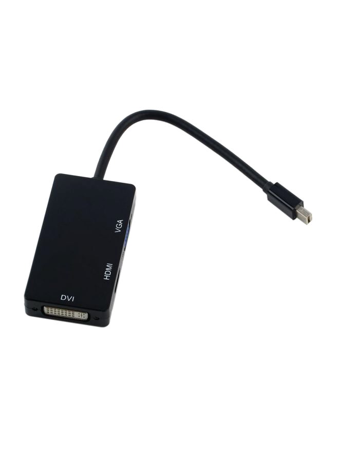 ماركة غير محددة - محول 3 في 1 من منفذ ميني DP إلى DVI VGA HDMI HDTV لجهاز مايكروسوفت سرفيس برو 3 2 1 أسود - Image 1