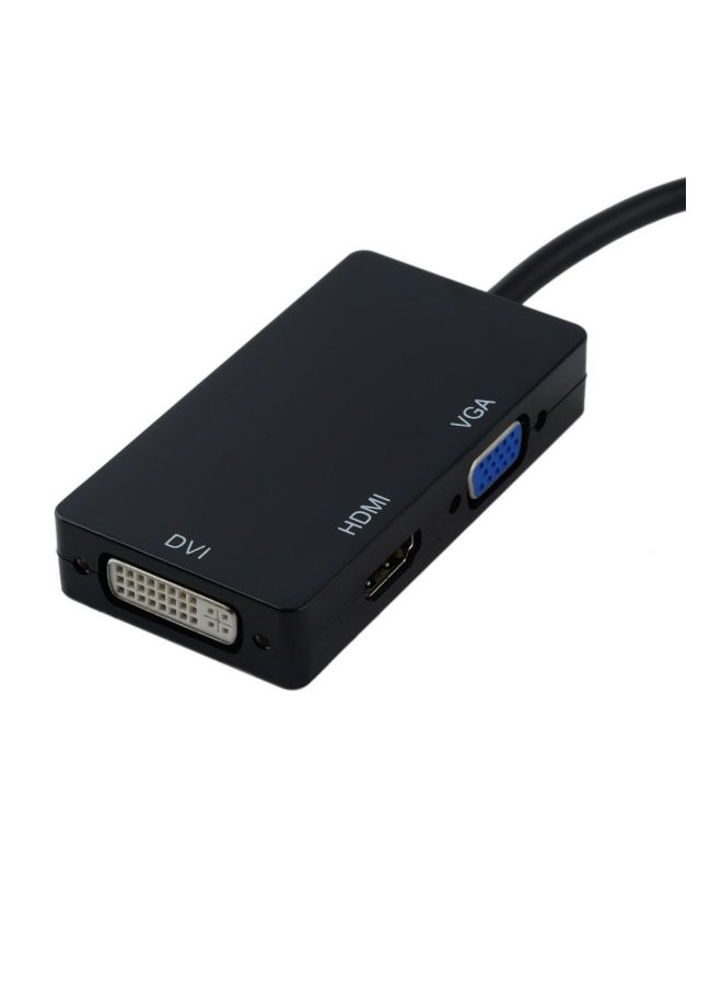 ماركة غير محددة - محول 3 في 1 من منفذ ميني DP إلى DVI VGA HDMI HDTV لجهاز مايكروسوفت سرفيس برو 3 2 1 أسود - Image 1