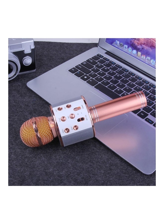 KTV Ws858 Wireless Bluetooth Karaoke Microphone XD77502 Rose Gold/White  - Image 2