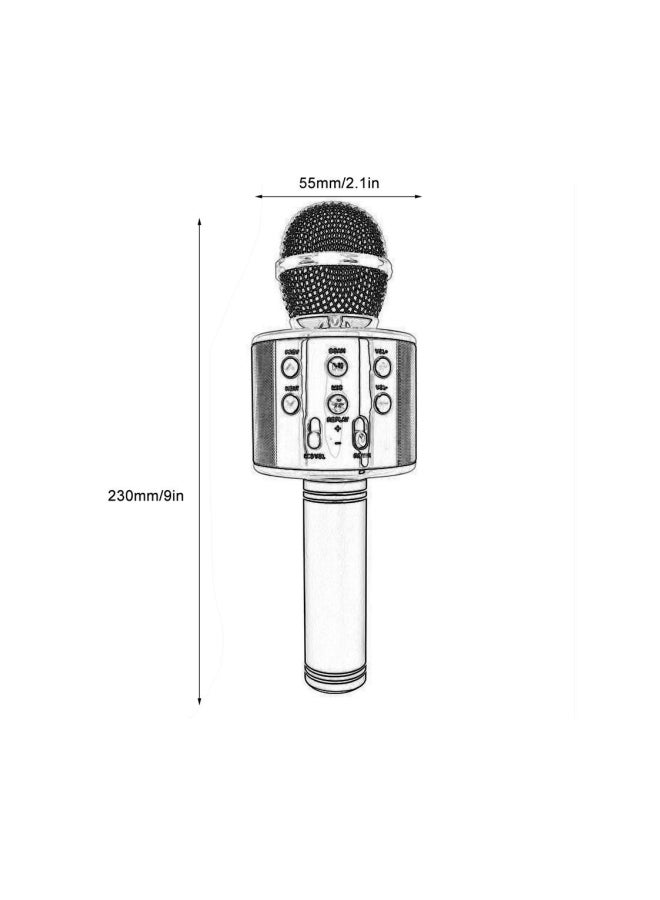 KTV Ws858 Wireless Bluetooth Karaoke Microphone XD77502 Rose Gold/White  - Image 5