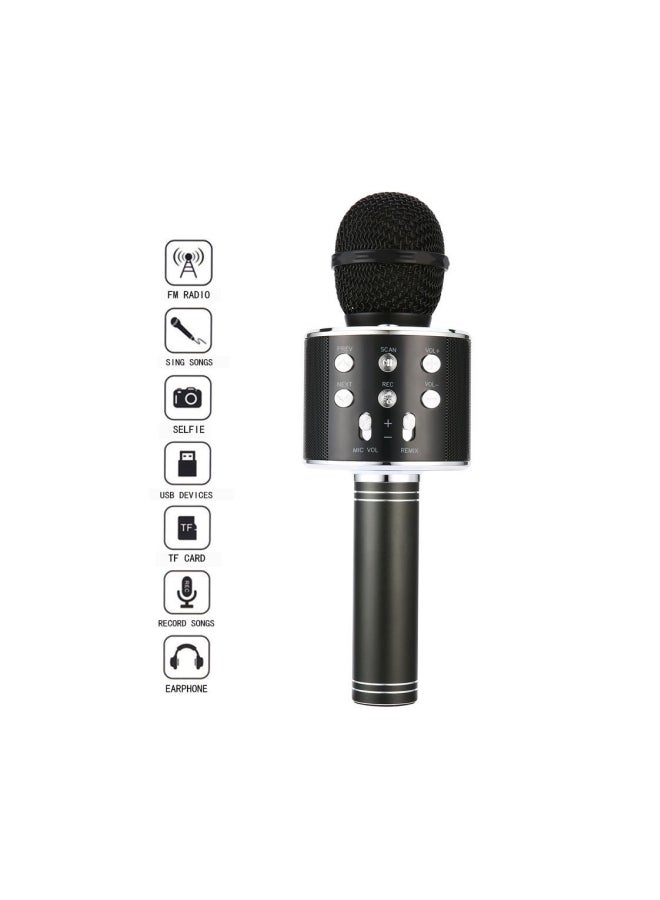 KTV Ws858 Wireless Bluetooth Karaoke Microphone XD77501 Black  - Image 4