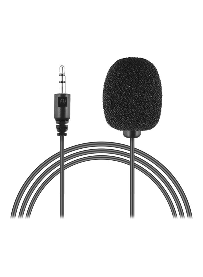 Clip-On Lapel Lavalier Microphone Black - Image 1