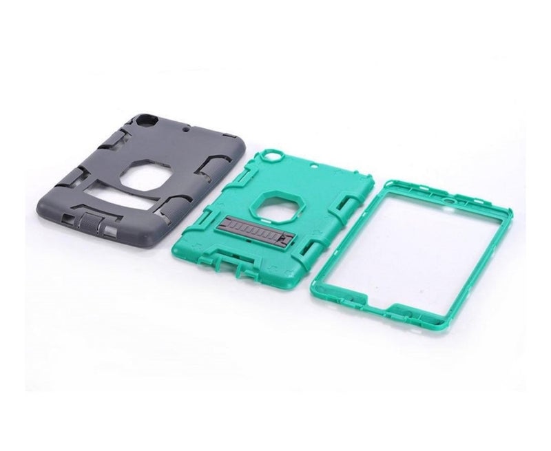 Shockproof Heavy Duty Hard Rubber With Stand Case Cover For Ipad Pro 9.7 Inch Grey/Teal - Image 4