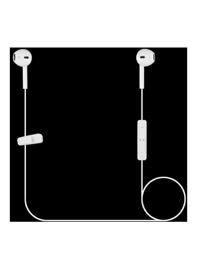 سماعة أذن داخلية بصوت إستريو وتدعم تقنية البلوتوث ومزودة بميكروفون مدمج أبيض - Image 5