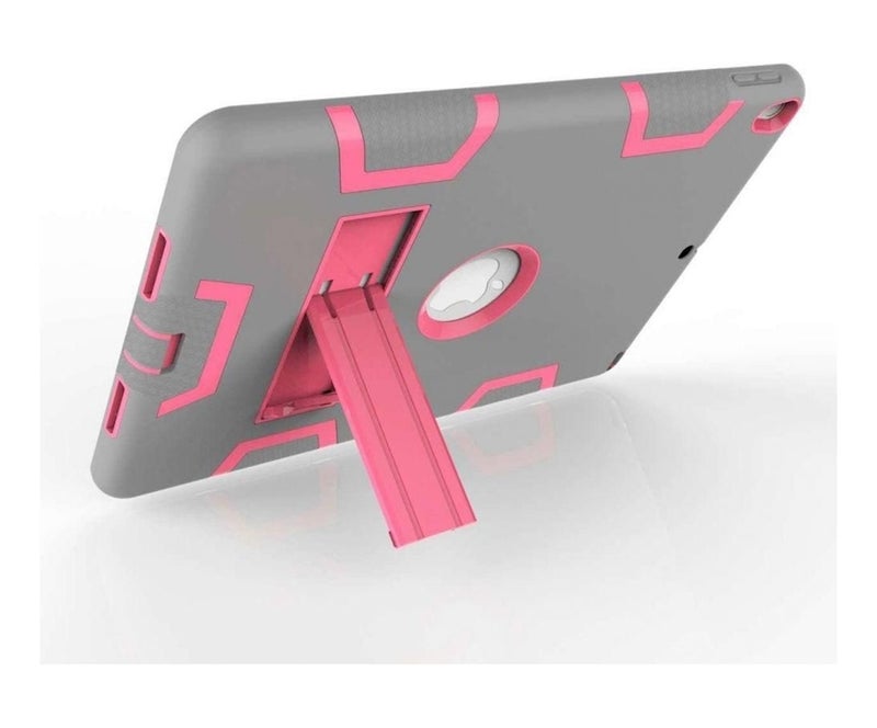 Rubber Shockproof Heavy Duty Tough Cover Smart Case For Apple Ipad Pro 10.5 Inch Grey/Pink - Image 4