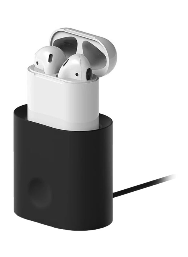 Soft Charging Dock Station For AirPods Black 