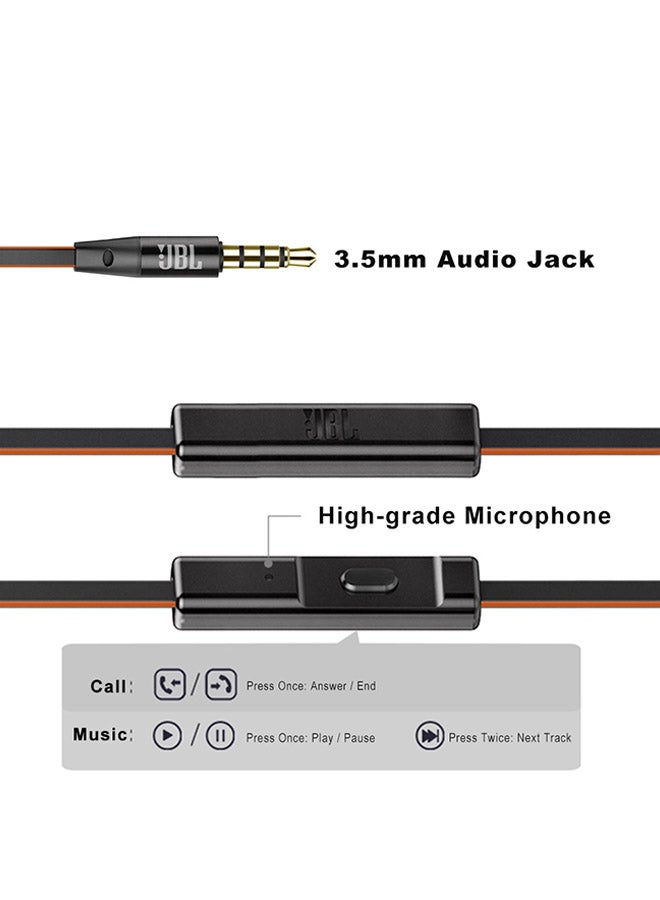 JBL - T180A Stereo In-Ear Headphones Black - Image 1