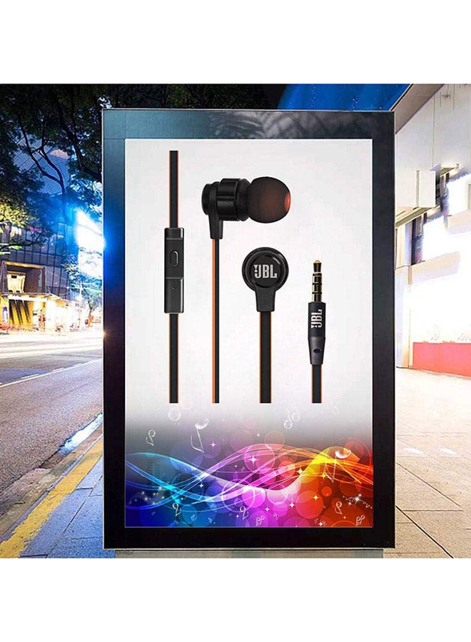JBL - T180A Stereo In-Ear Headphones Black - Image 1