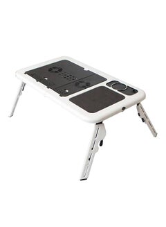 Huayang Foldable Laptop Stand With 2 Cooling Fan Table White/Black  - Image 3