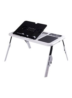 Huayang Foldable Laptop Stand With 2 Cooling Fan Table White/Black  - Image 2