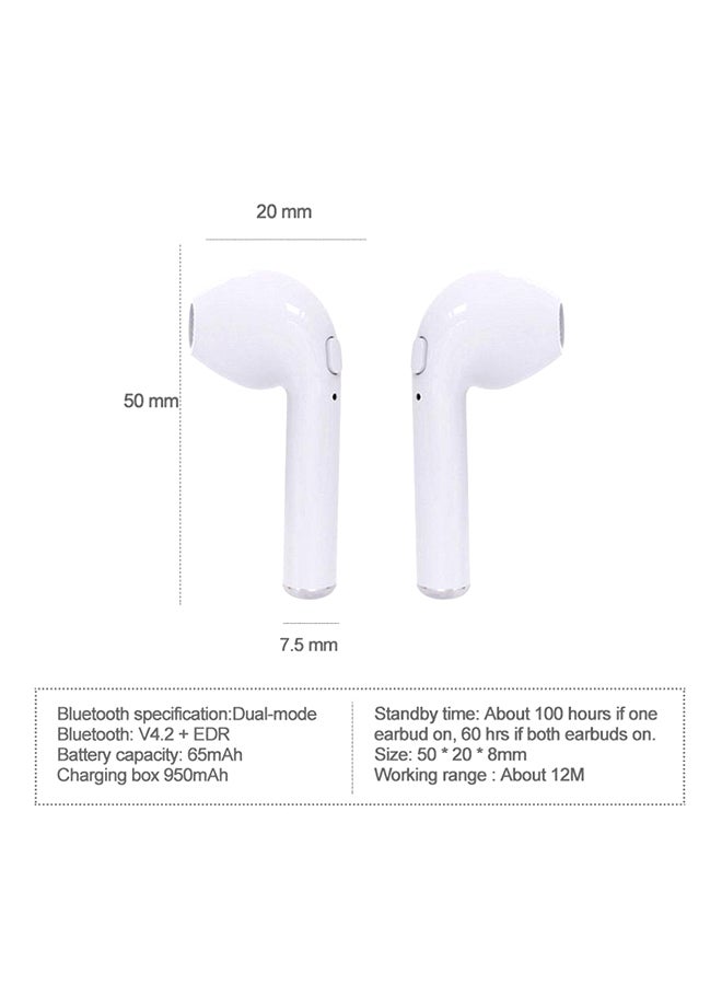 Generic - HBQ i7s In-Ear Bluetooth Headset With Mic White - Image 1