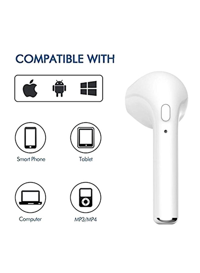 Generic - HBQ i7s In-Ear Bluetooth Headset With Mic White - Image 1