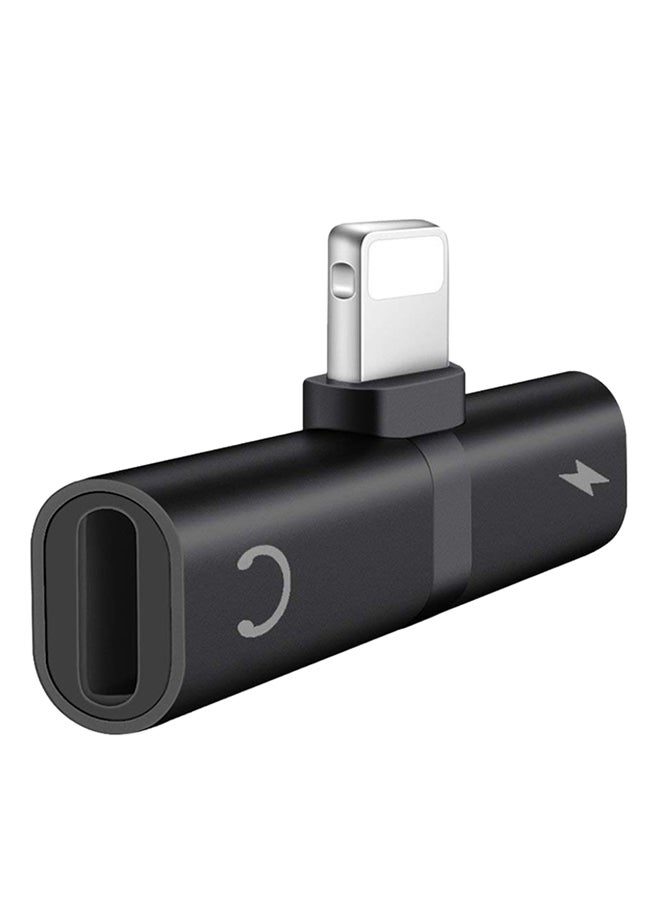 2-in-1 Lightning Adapter Black