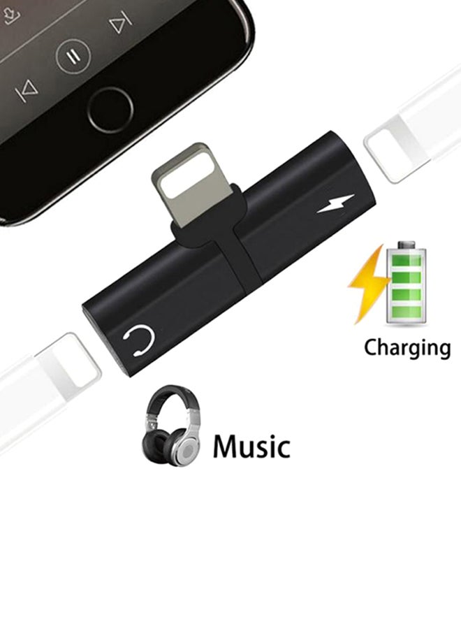 2-in-1 Lightning Adapter Black