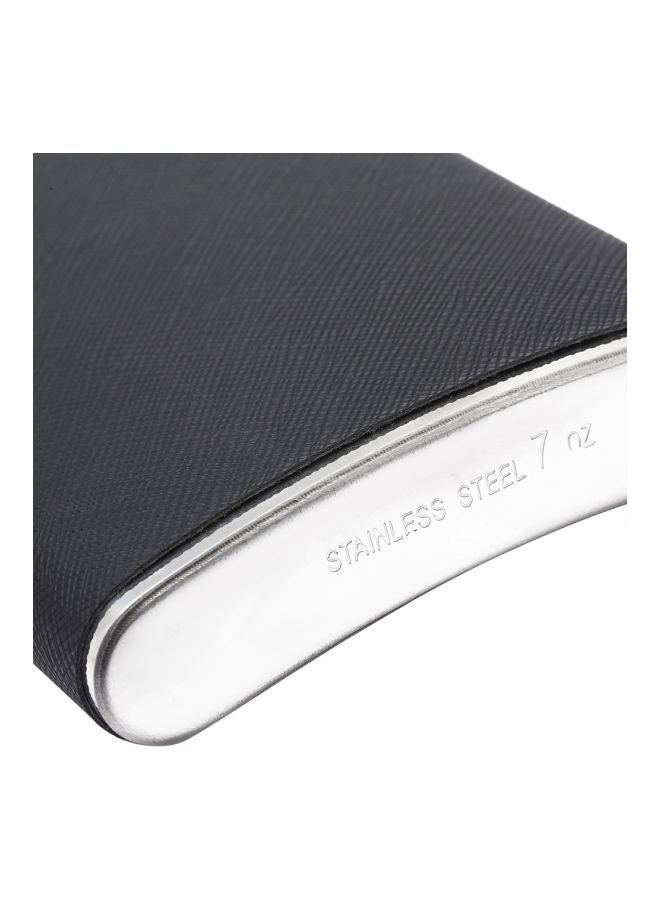 Generic - Portable Hip Flask Black/Silver 21x7x7cm - Image 1