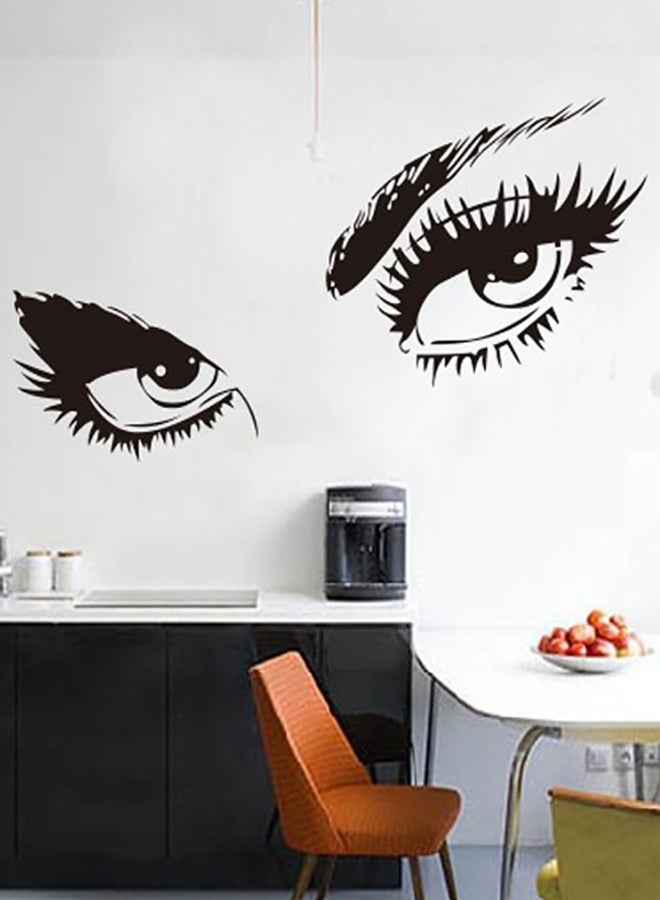 Beautiful Eyes Printed Wall Sticker Black 6.6x8.4x1cm - Image 2