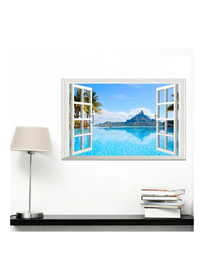 3D Window Wall Sticker Multicolour 6.6x8.4x1cm - Image 1