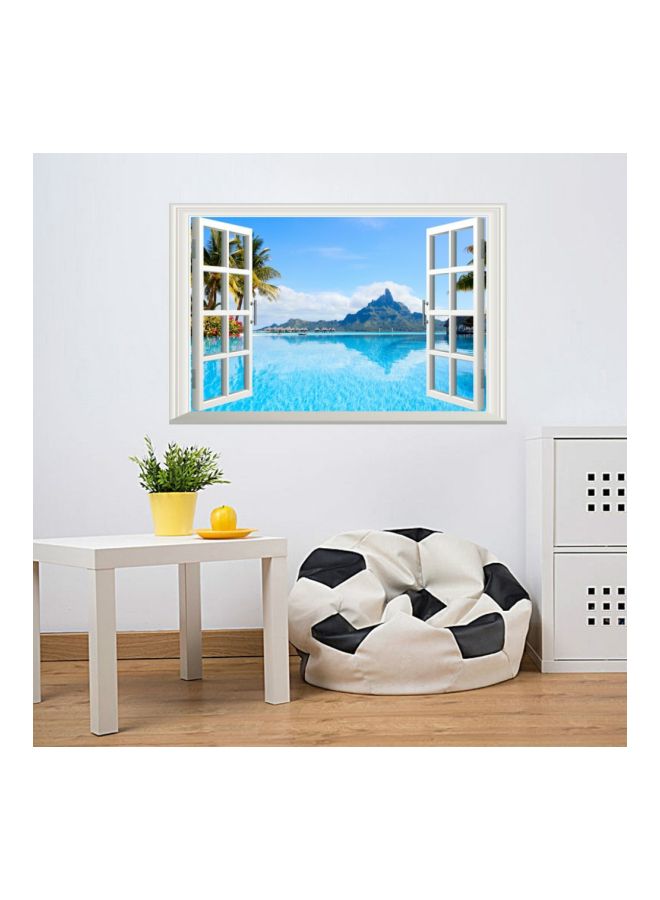 3D Window Wall Sticker Multicolour 6.6x8.4x1cm - Image 2