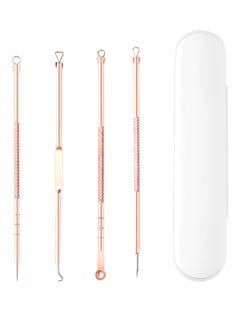 مجموعة إبر لإزالة حب الشباب، مكونة من 4 قطع ذهبي وردي