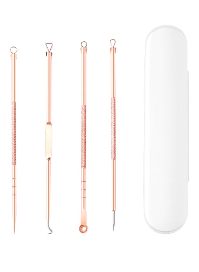 مجموعة إبر لإزالة حب الشباب، مكونة من 4 قطع ذهبي وردي