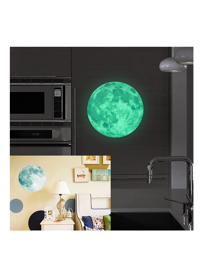 Luminous Moon Glow Wall Sticker Multicolour 30 x 30 x 10cm