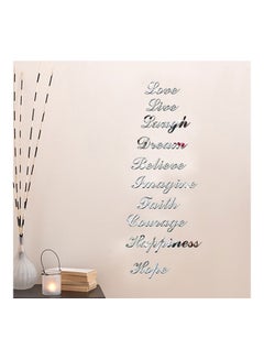Letters Alphabet Wall Sticker Silver 113 x 44cm