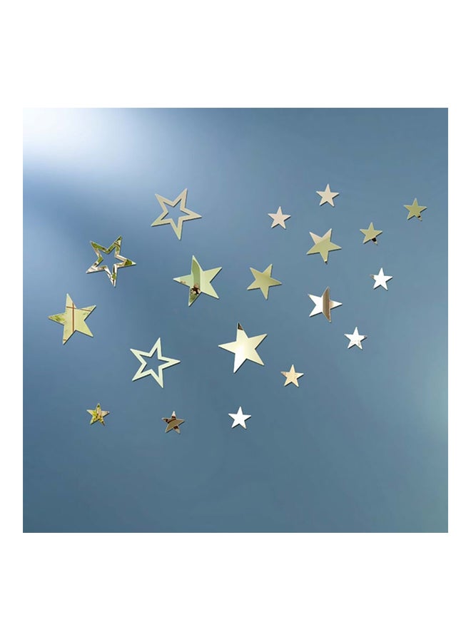 Mirror Stars Wall Sticker Silver 50 x 70cm - Image 1