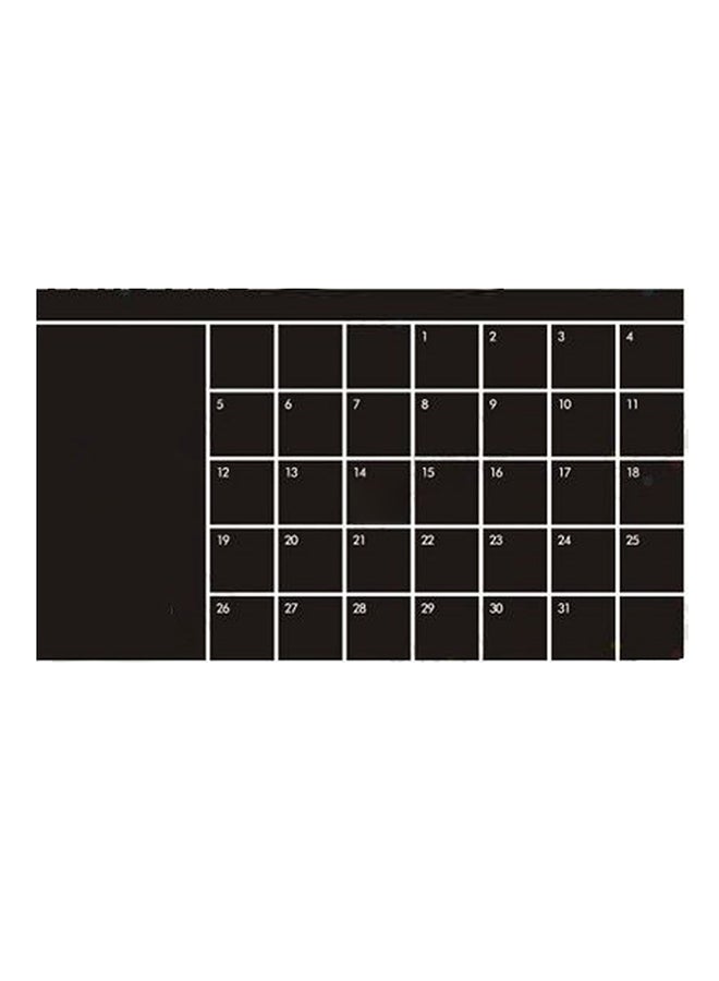 Creative Chalkboard Monthly Planner Wall Sticker Black 920 x 600 x 1centimeter - Image 1