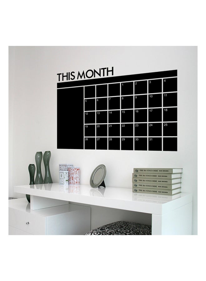 Creative Chalkboard Monthly Planner Wall Sticker Black 920 x 600 x 1centimeter - Image 2