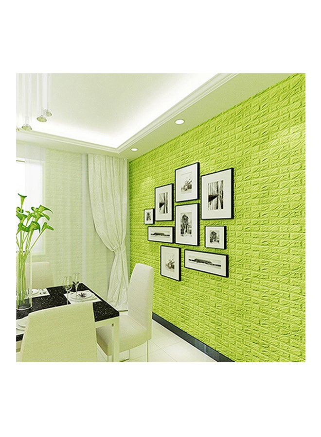 ملصق جداري ذاتي اللصق بتصميم قوالب طوب أخضر 60 x 60 x 0.8سم - Image 1